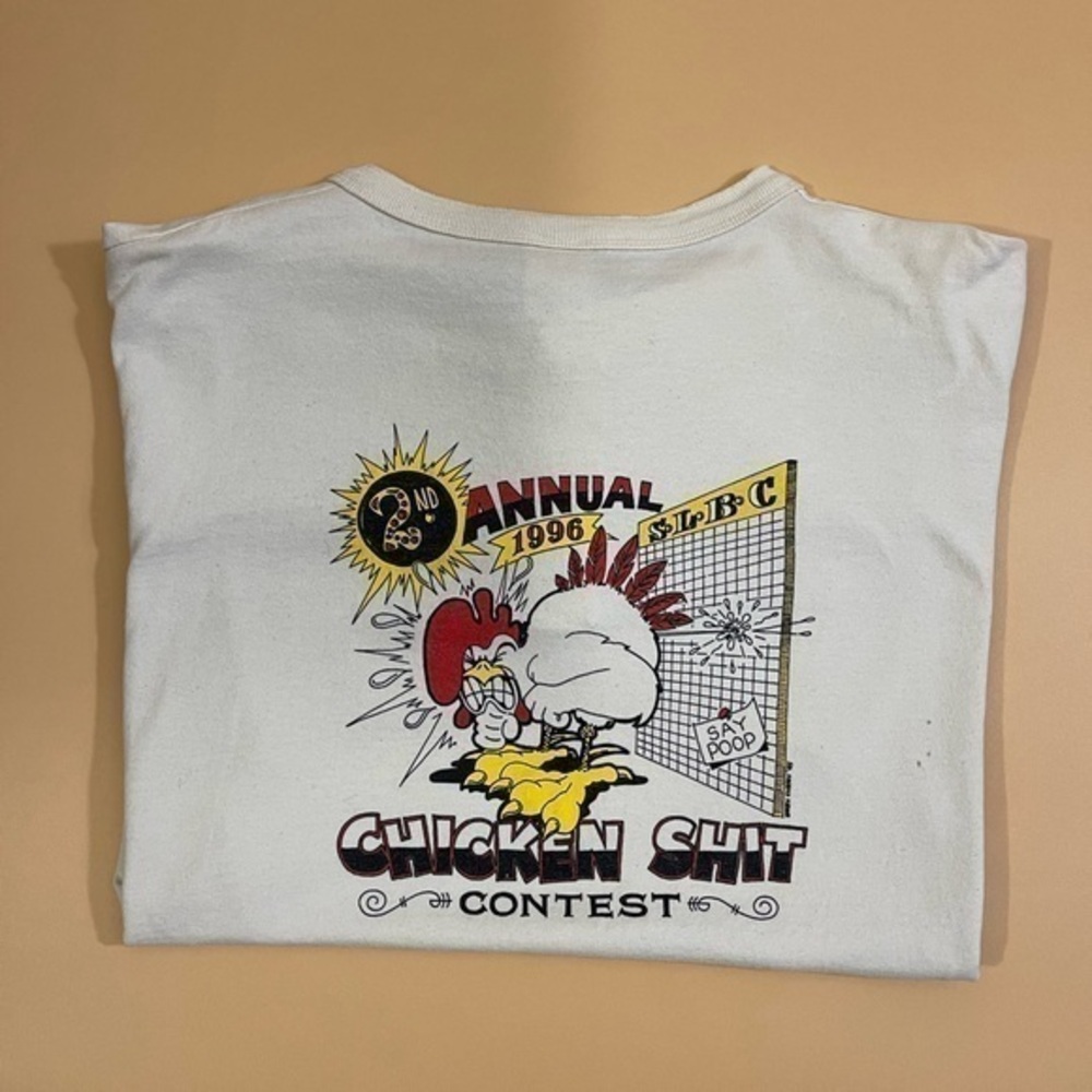 Vintage 1996 Chicken Sh!t Graphic Tee - Made in USA
